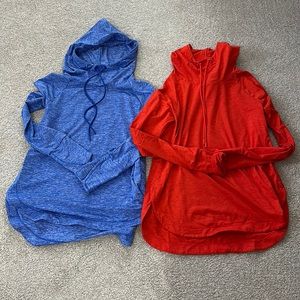 Set of 2 Athleta uptempo hoodie tops size M
